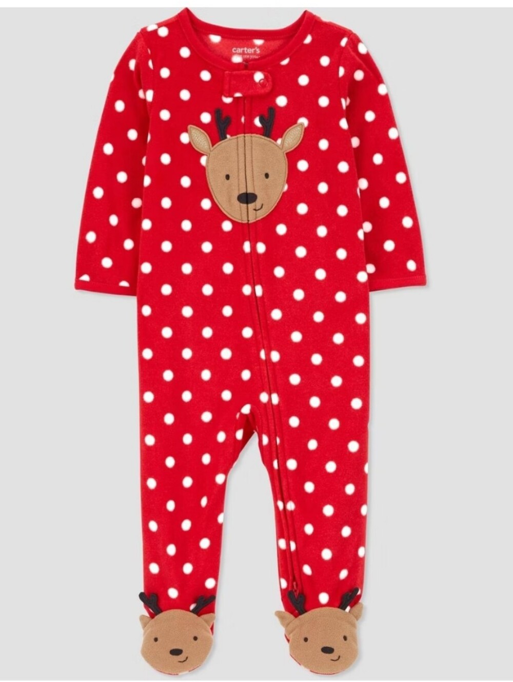 Carter's Just One You Baby Girls' Christmas Reindeer Sleep N' Play - Red NB